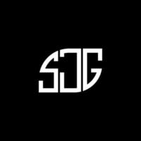 création de logo de lettre sjg sur fond noir. concept de logo de lettre initiales créatives sjg. conception de lettre sjg. vecteur