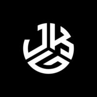 création de logo de lettre jkg sur fond noir. concept de logo de lettre initiales créatives jkg. conception de lettre jkg. vecteur