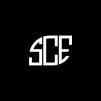 création de logo de lettre sce sur fond noir. concept de logo de lettre initiales créatives sce. conception de lettre sce. vecteur