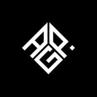 création de logo de lettre agp sur fond noir. concept de logo de lettre initiales créatives agp. conception de lettre agp. vecteur