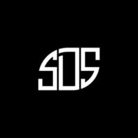 création de logo de lettre sds sur fond noir. concept de logo de lettre initiales créatives sds. conception de lettre sds. vecteur