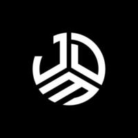 création de logo de lettre jdm sur fond noir. concept de logo de lettre initiales créatives jdm. conception de lettre jdm. vecteur