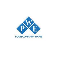 création de logo de lettre pwe sur fond blanc. concept de logo de lettre initiales créatives pwe. conception de lettre pwe. vecteur