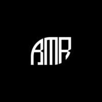 création de logo de lettre rmr sur fond noir. concept de logo de lettre initiales créatives rmr. conception de lettre rmr. vecteur