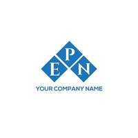 création de logo de lettre epn sur fond blanc. concept de logo de lettre initiales créatives epn. conception de lettre epn. vecteur