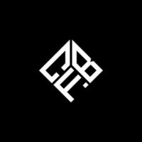 création de logo de lettre cfb sur fond noir. concept de logo de lettre initiales créatives cfb. conception de lettre cfb. vecteur