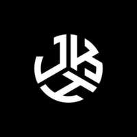 création de logo de lettre jkh sur fond noir. concept de logo de lettre initiales créatives jkh. conception de lettre jkh. vecteur