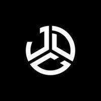 création de logo de lettre jdc sur fond noir. concept de logo de lettre initiales créatives jdc. conception de lettre jdc. vecteur
