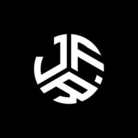 création de logo de lettre jfr sur fond noir. concept de logo de lettre initiales créatives jfr. conception de lettre jfr. vecteur