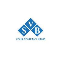 création de logo de lettre svb sur fond blanc. concept de logo de lettre initiales créatives svb. conception de lettre svb. vecteur