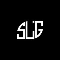 création de logo de lettre slg sur fond noir. concept de logo de lettre initiales créatives slg. conception de lettre slg. vecteur