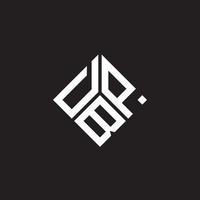 création de logo de lettre dbp sur fond noir. concept de logo de lettre initiales créatives dbp. conception de lettre dbp. vecteur