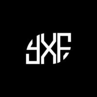 création de logo de lettre yxf sur fond noir. concept de logo de lettre initiales créatives yxf. conception de lettre yxf. vecteur