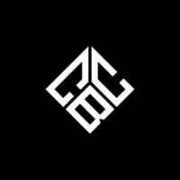 création de logo de lettre cbc sur fond noir. cbc creative initiales lettre logo concept. conception de lettre de cbc. vecteur