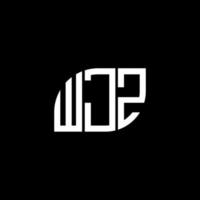 création de logo de lettre wjz sur fond noir. concept de logo de lettre initiales créatives wjz. conception de lettre wjz. vecteur