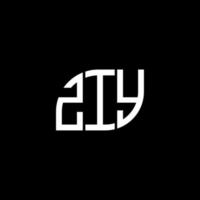 création de logo de lettre ziy sur fond noir. concept de logo de lettre initiales créatives ziy. conception de lettre ziy. vecteur