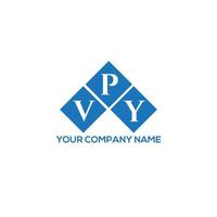 création de logo de lettre vpy sur fond blanc. concept de logo de lettre initiales créatives vpy. conception de lettre vpy. vecteur