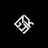 création de logo de lettre gyk sur fond noir. concept de logo de lettre initiales créatives gyk. conception de lettre gyk. vecteur