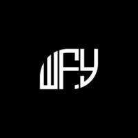 création de logo de lettre wfy sur fond noir. concept de logo de lettre initiales créatives wfy. conception de lettre wfy. vecteur