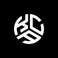 création de logo de lettre kca sur fond noir. concept de logo de lettre initiales créatives kca. conception de lettre kca. vecteur