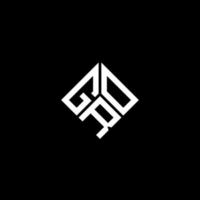création de logo de lettre gro sur fond noir. gro concept de logo de lettre initiales créatives. conception de lettre gro. vecteur