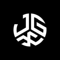 création de logo de lettre jgx sur fond noir. concept de logo de lettre initiales créatives jgx. conception de lettre jgx. vecteur
