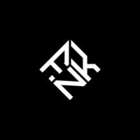 création de logo de lettre fnk sur fond noir. concept de logo de lettre initiales créatives fnk. conception de lettre fnk. vecteur