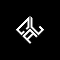 création de logo de lettre cal sur fond noir. concept de logo de lettre initiales créatives cal. conception de lettre cal. vecteur