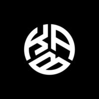 création de logo de lettre kab sur fond noir. concept de logo de lettre initiales créatives kab. conception de lettre kab. vecteur