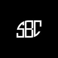 création de logo de lettre sbc sur fond noir. concept de logo de lettre initiales créatives sbc. conception de lettre sbc. vecteur