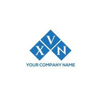 création de logo de lettre xvn sur fond blanc. concept de logo de lettre initiales créatives xvn. conception de lettre xvn. vecteur