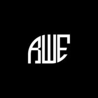 conception de lettre rwe. création de logo de lettre rwe sur fond noir. concept de logo de lettre initiales créatives rwe. conception de lettre rwe. création de logo de lettre rwe sur fond noir. r vecteur