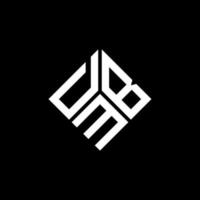 création de logo de lettre dmb sur fond noir. concept de logo de lettre initiales créatives dmb. conception de lettre dmb. vecteur