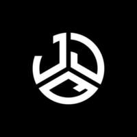 création de logo de lettre jjq sur fond noir. concept de logo de lettre initiales créatives jjq. conception de lettre jjq. vecteur