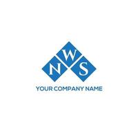 création de logo de lettre mws sur fond blanc. concept de logo de lettre initiales créatives mws. conception de lettre mws. vecteur