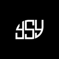 création de logo de lettre ysy sur fond noir. concept de logo de lettre initiales créatives ysy. conception de lettre oui. vecteur