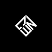 création de logo de lettre cwn sur fond noir. concept de logo de lettre initiales créatives cwn. conception de lettre cwn. vecteur