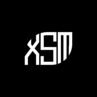 conception de lettre xsm. création de logo de lettre xsm sur fond noir. concept de logo de lettre initiales créatives xsm. conception de lettre xsm. création de logo de lettre xsm sur fond noir. X vecteur