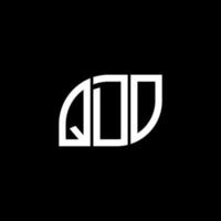 création de logo de lettre qdo sur fond noir. concept de logo de lettre initiales créatives qdo. création de lettre vectorielle qdo. vecteur