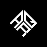 création de logo de lettre arq sur fond noir. concept de logo de lettre initiales créatives arq. conception de lettre arq. vecteur