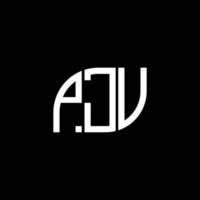 création de logo de lettre pjv sur fond noir. concept de logo de lettre initiales créatives pjv. création de lettre vectorielle pjv. vecteur
