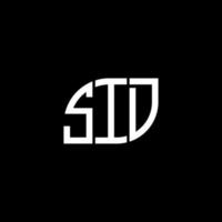création de logo de lettre sid sur fond noir. concept de logo de lettre initiales créatives sid. conception de lettre sid. vecteur