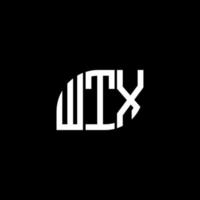création de logo de lettre wtx sur fond noir. concept de logo de lettre initiales créatives wtx. conception de lettre wtx. vecteur