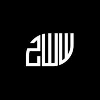 création de logo de lettre zww sur fond noir. concept de logo de lettre initiales créatives zww. conception de lettre zww. vecteur