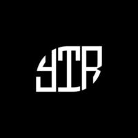création de logo de lettre ytr sur fond noir. concept de logo de lettre initiales créatives ytr. conception de lettre ytr. vecteur