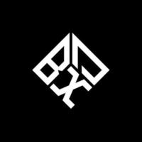 création de logo de lettre bxd sur fond noir. concept de logo de lettre initiales créatives bxd. conception de lettre bxd. vecteur