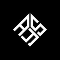 création de logo de lettre ays sur fond noir. ays concept de logo de lettre initiales créatives. conception de lettre oui. vecteur