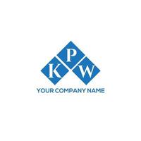 création de logo de lettre kpw sur fond blanc. concept de logo de lettre initiales créatives kpw. conception de lettre kpw. vecteur