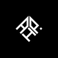 création de logo de lettre ahp sur fond noir. concept de logo de lettre initiales créatives ahp. conception de lettre ahp. vecteur