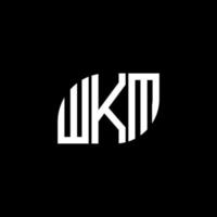 création de logo de lettre wkm sur fond noir. wkm concept de logo de lettre initiales créatives. conception de lettre wkm. vecteur